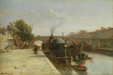 Die Seine am Pont Marie, Paris, 1851